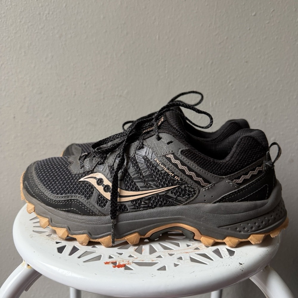 SAUCONY GRID EXCURSION TR12 Grey/Peach Trail Running Walking S10452-2 Wmns 8